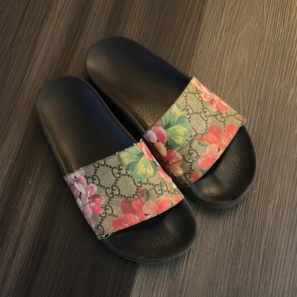 Gucci Floral Slide Sandals